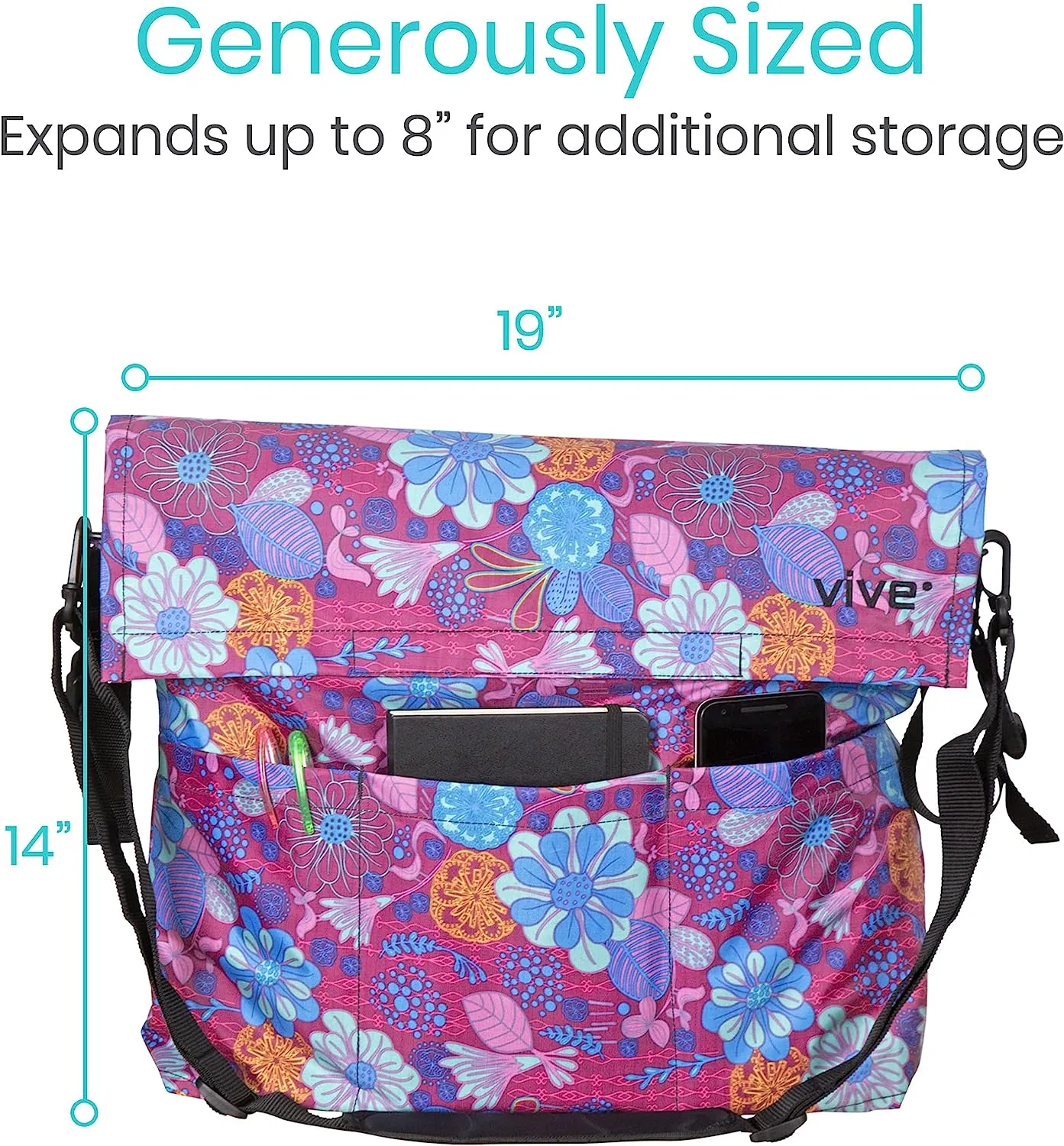 Wheelchair Bag I Storage Walker Backpack to Hang on Back of Wheel Chair I