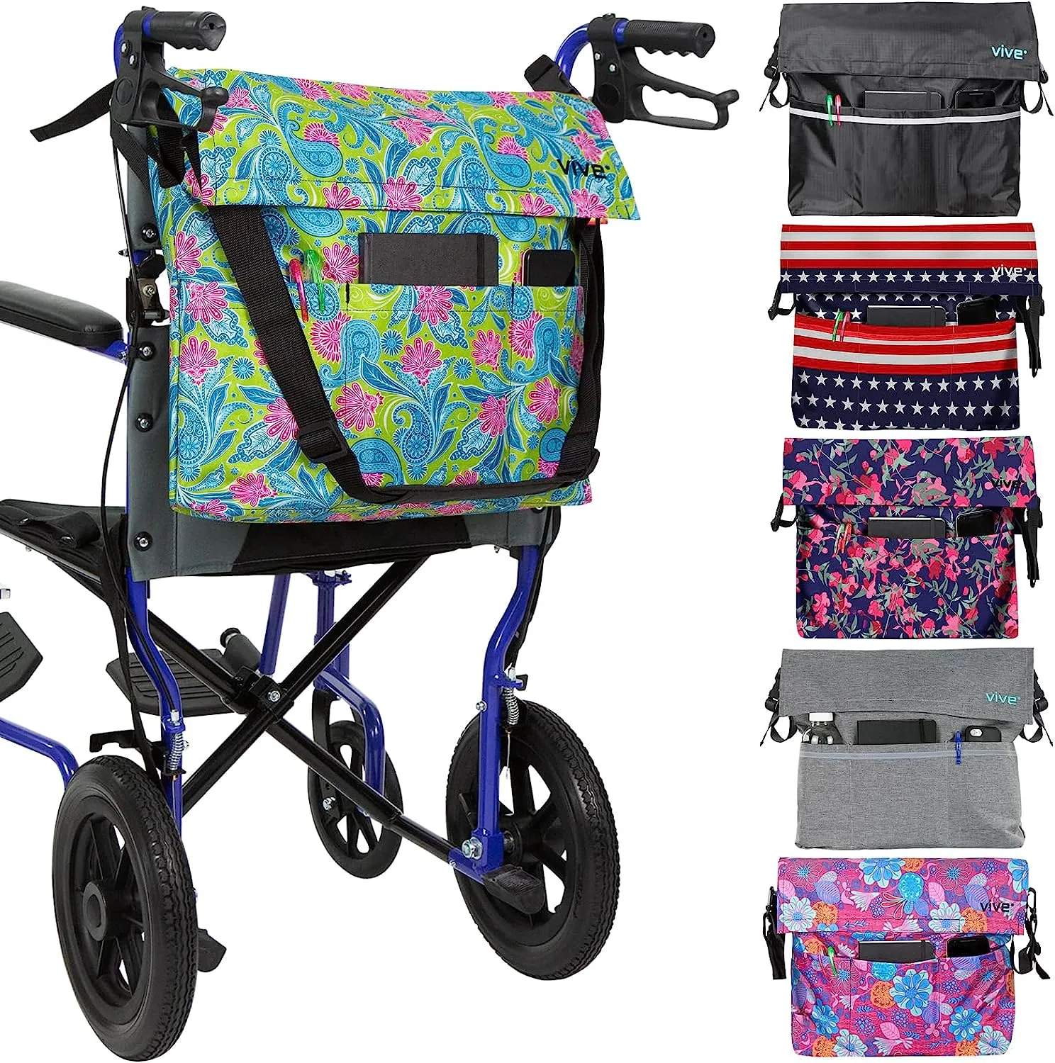 Wheelchair Bag I Storage Walker Backpack to Hang on Back of Wheel Chair I