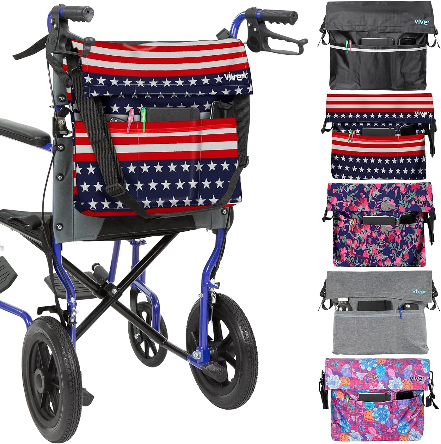 Wheelchair Bag I Storage Walker Backpack to Hang on Back of Wheel Chair I