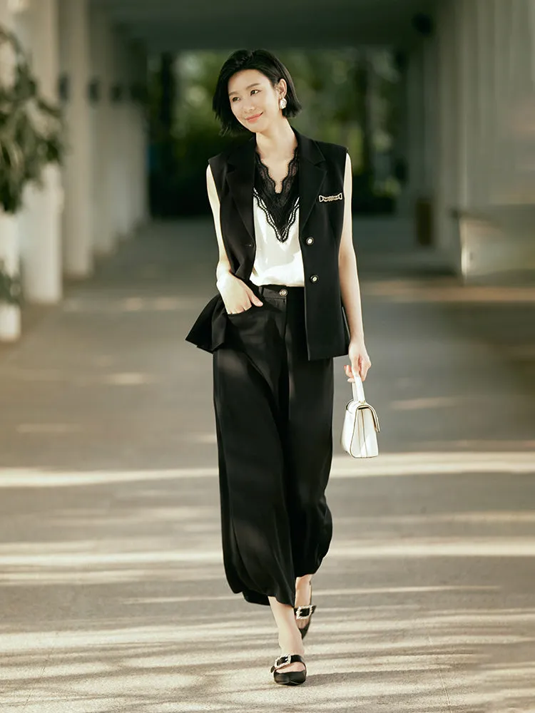 YAYING V-neck mulberry silk top