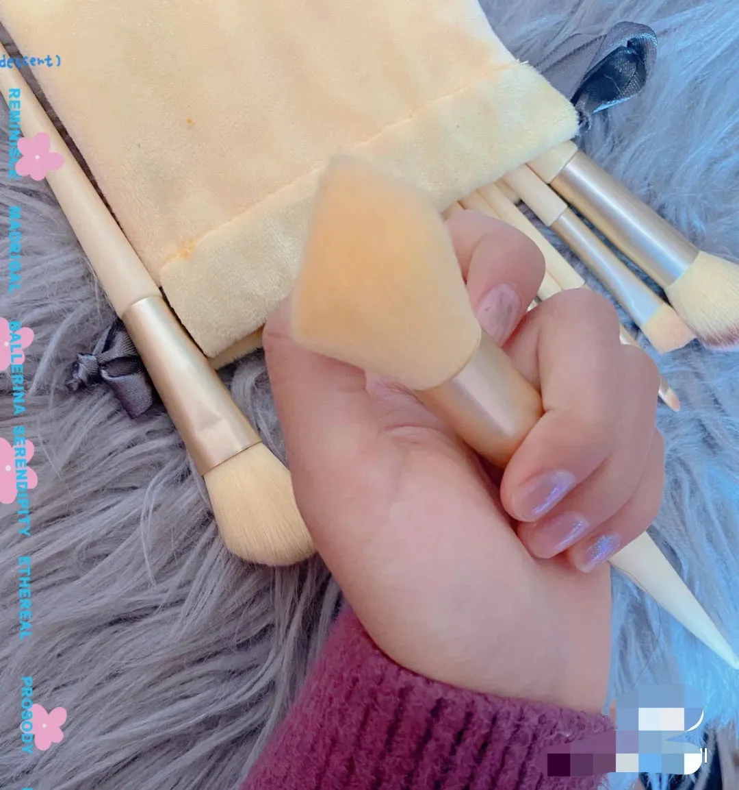 YELLOW cheesecream  Makeup Brush Set MK176